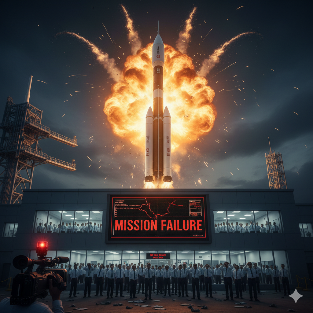 PSLV C62 मिशन का दृश्य